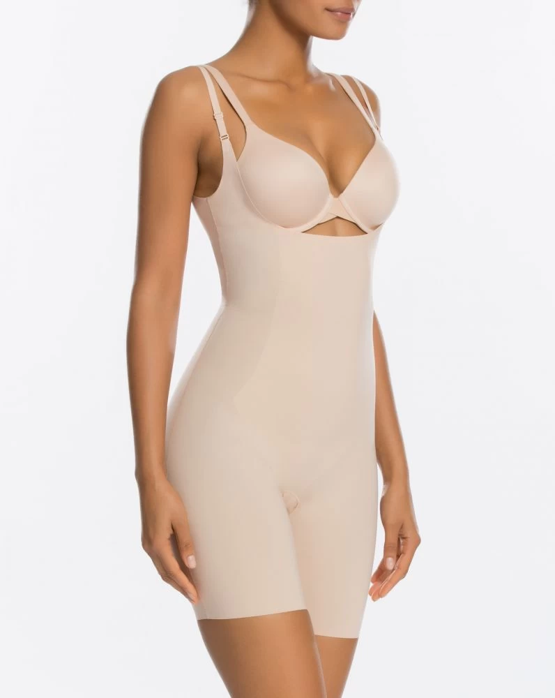 Spanx Thinstincts Mid-Thigh Open Bust Shapewear Bodysuit - Image 2