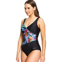 Zoggs 30% Sale Hybrid Tropics Wrap Front One Piece Swimsuit