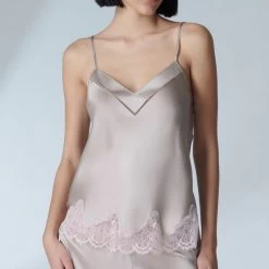 Simone Perele Nocturne Silk Camisole 17F900 Moonstone