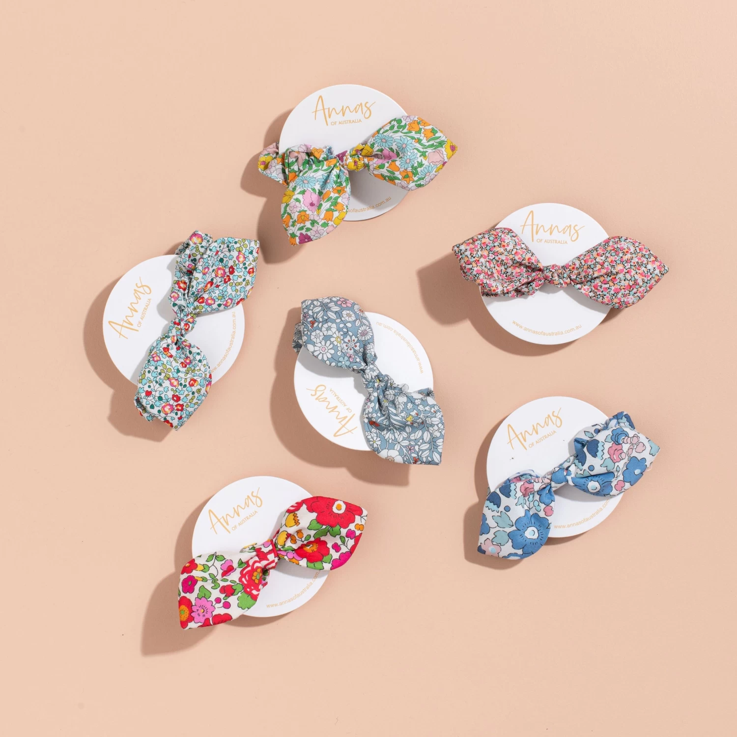 Anna's Of Australia Liberty Print Bow Scrunchie