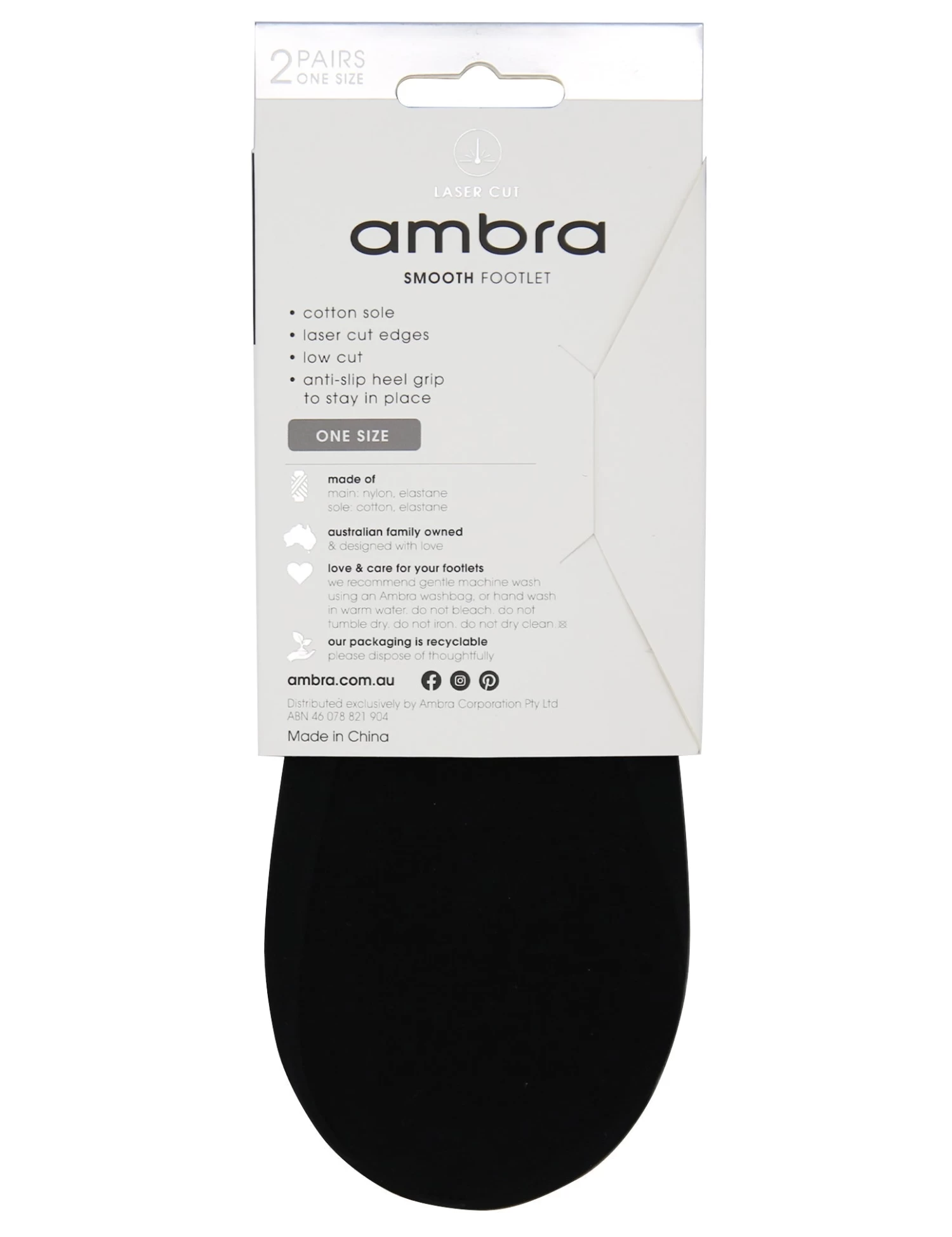 Ambra Smooth Footlet AMSMOFT2P - Image 4