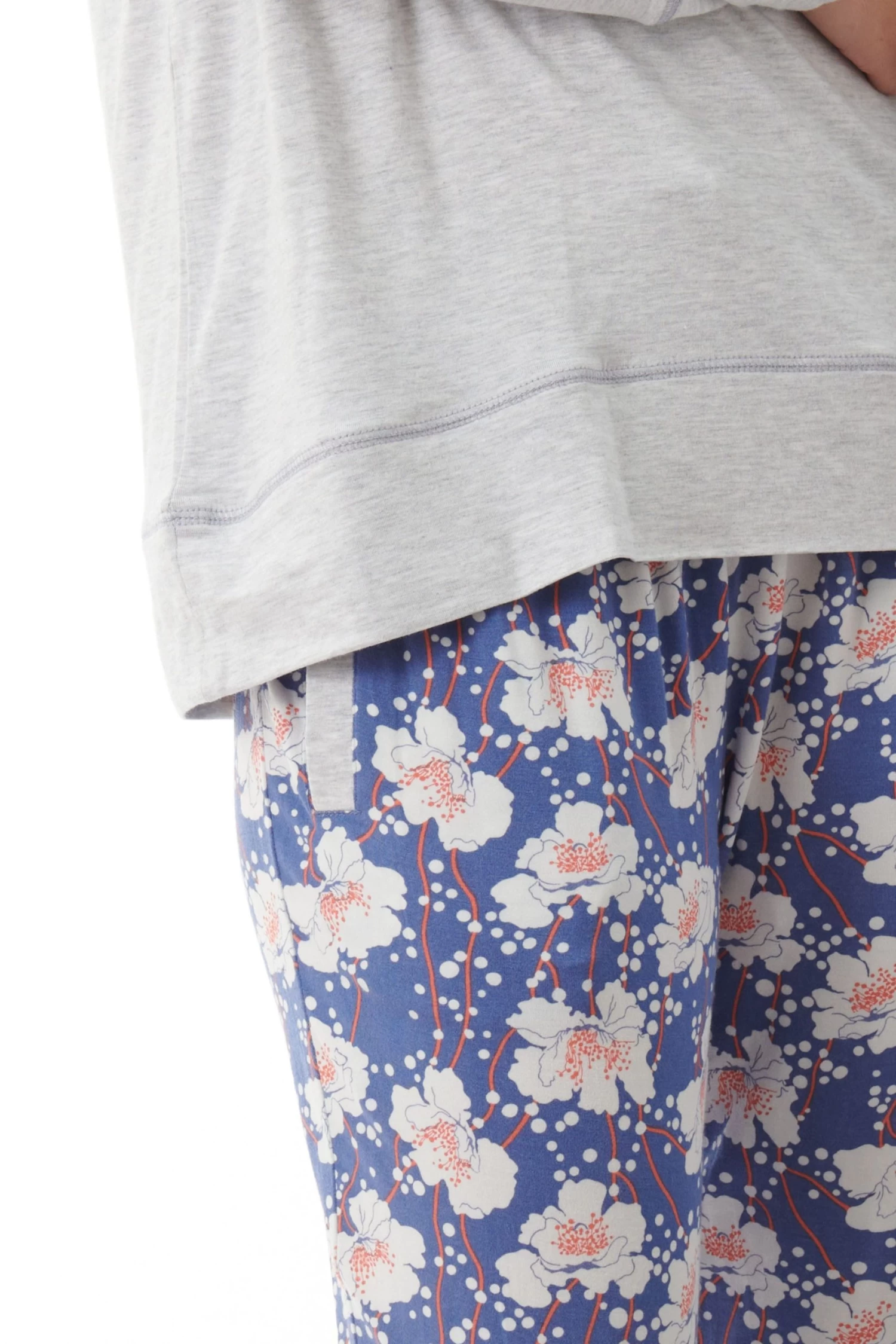 Florence Broadhurst Spotted Floral Ski Pyjama 9LG31S Blue/Grey - Image 3