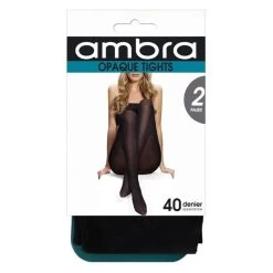 Ambra 40 Denier Opaque Tights 2 Pack