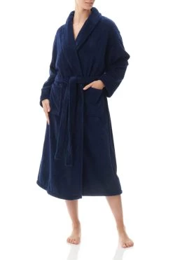 Givoni Shawl Collar Dressing Gown 9GH47 NAVY