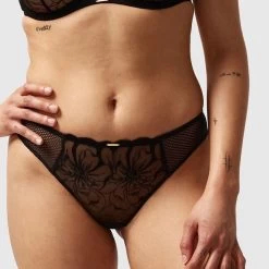 Chantelle Fleurs Tanga Brief C12M90 Black