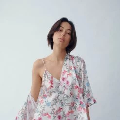 Ginia Silk Robe Casa Blanca