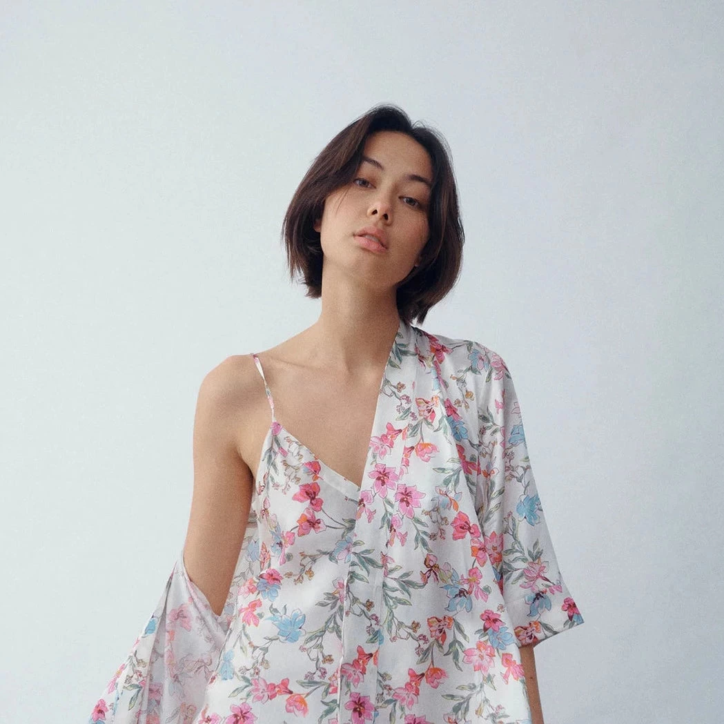 Ginia Silk Robe Casa Blanca