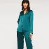 Ginia Fine Finishes Silk Pyjamas GBS501A Emerald