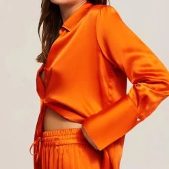 Ginia Silk Isla Shirt GRW289 Persimmon