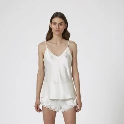 Ginia Silk V Neck Camisole