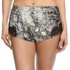 Sainted Sisters Silk French Knicker L27002 Black/Ivory Snake