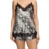 Sainted Sisters Scarlett Silk Camisole L31002 Black/Ivory Snake
