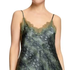 Sainted Sisters Scarlett Silk Chemise L32002 Olive Snake