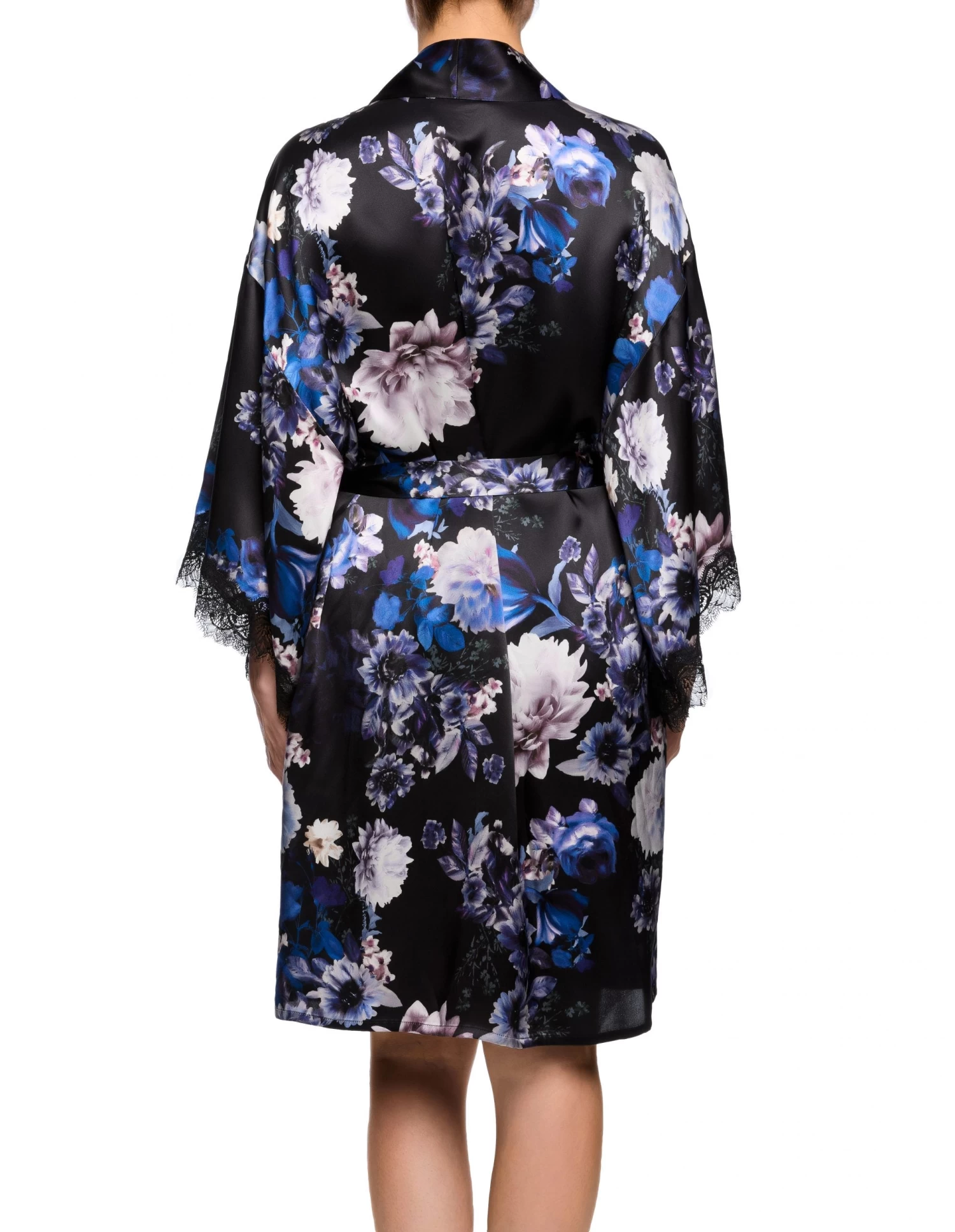 Sainted Sisters Scarlett Silk Kimono L68002P Midnight Blooms - Image 2