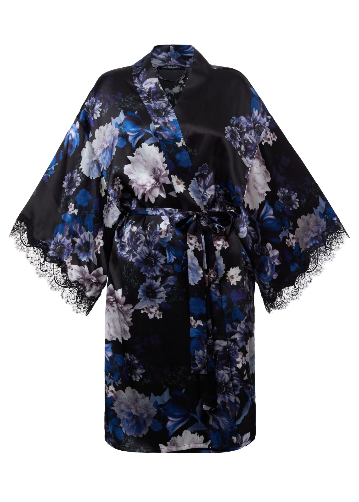 Sainted Sisters Scarlett Silk Kimono L68002P Midnight Blooms - Image 3