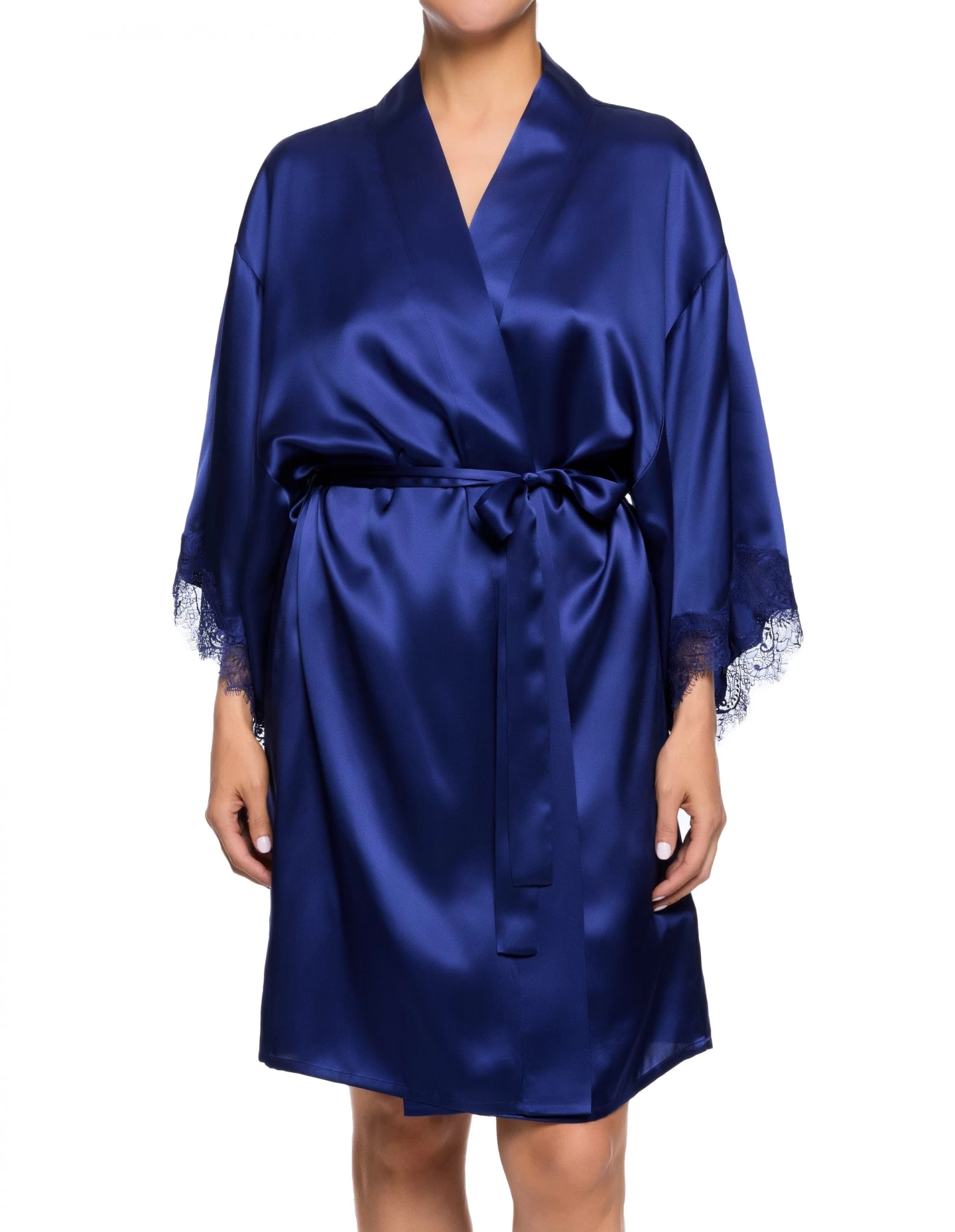 Sainted Sisters Scarlett Silk Kimono L68002P Midnight - Image 2