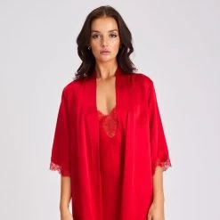 Love & Lustre Silk Robe LL547 Siren Red