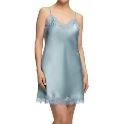 Sainted Sisters Scarlett Silk Chemise L32002 Duck Egg Blue