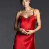 Sainted Sisters Scarlett Silk Chemise L32002 Scarlet Red