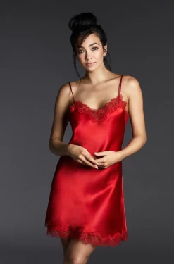 Sainted Sisters Scarlett Silk Chemise L32002 Scarlet Red