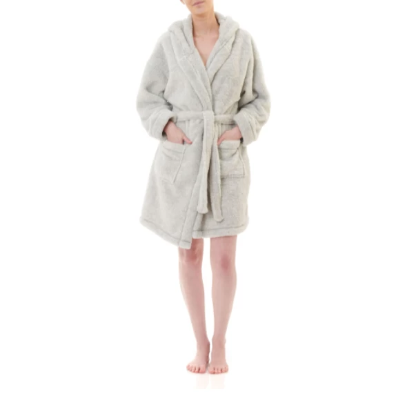 Givoni Luxury Fleece Hooded Short Robe