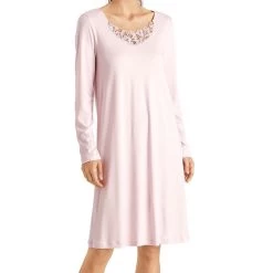 Hanro Najuma Knee Length Long Sleeve Nightdress