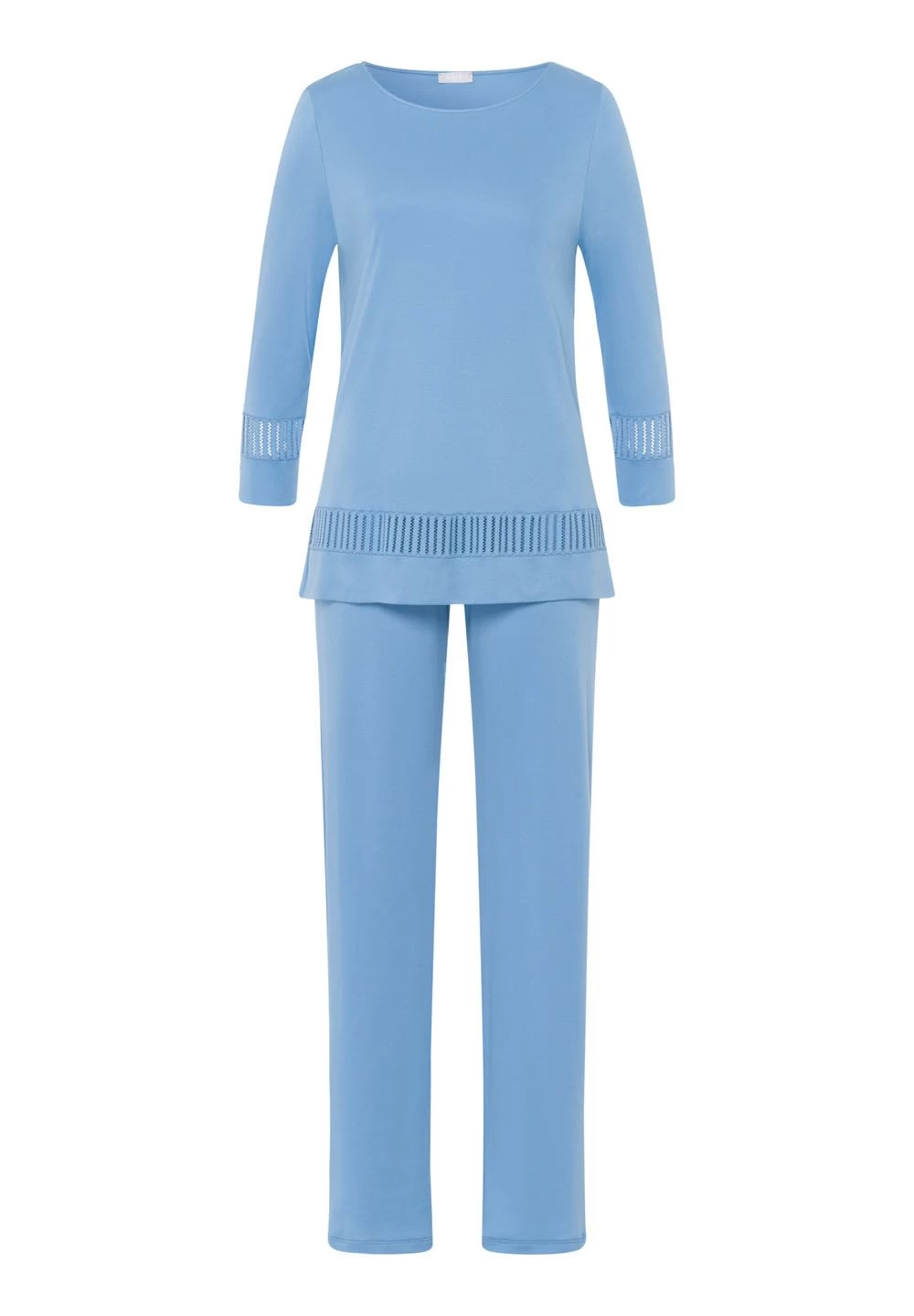 Hanro Gaia 3/4 Sleeve Pyjamas 0776556 Bonnie Blue - Image 4