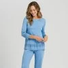 Hanro Gaia 3/4 Sleeve Pyjamas 0776556 Bonnie Blue