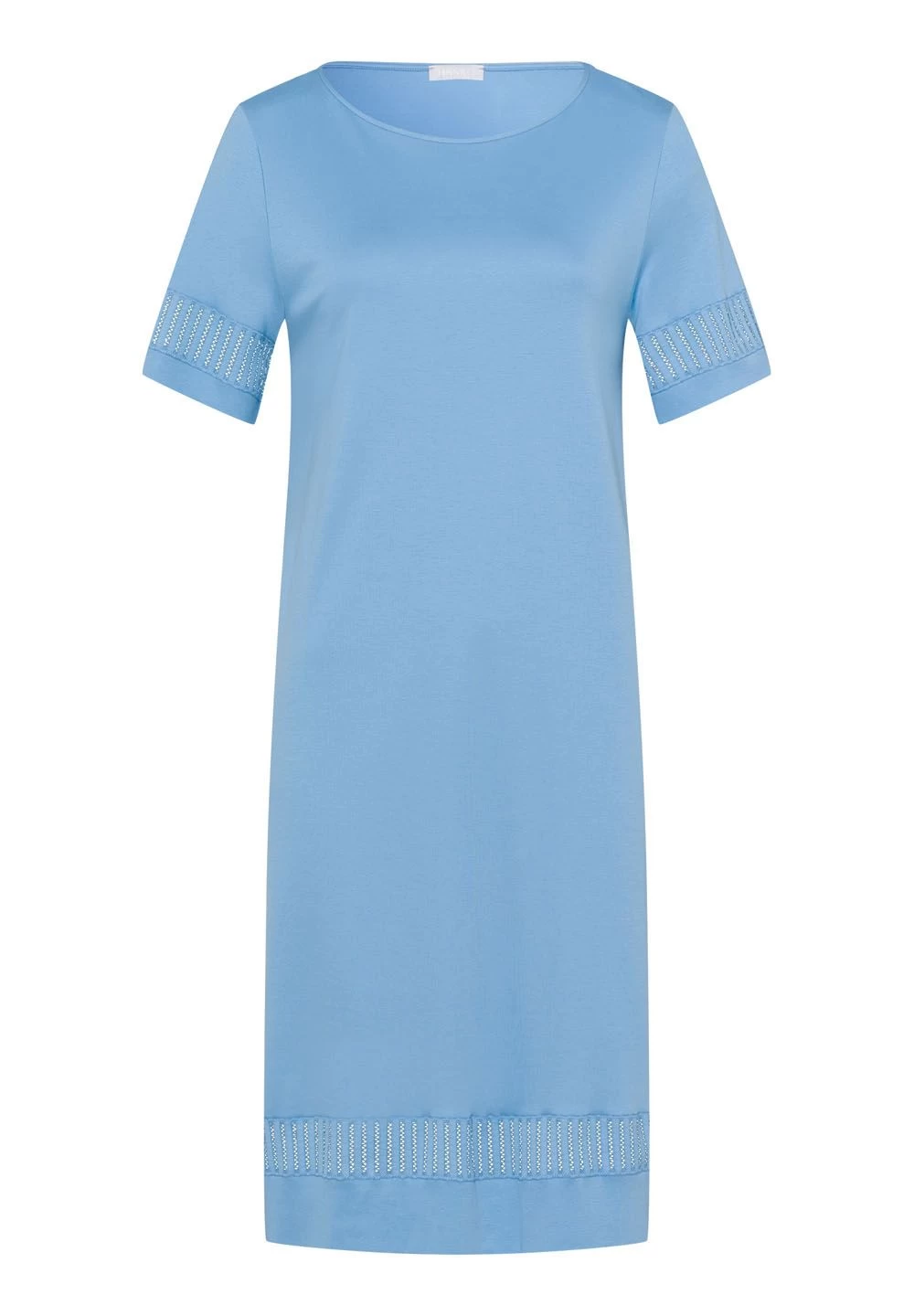 Hanro Gaia Short Sleeve 100cm Nightdress 076536 Bonnie Blue - Image 3