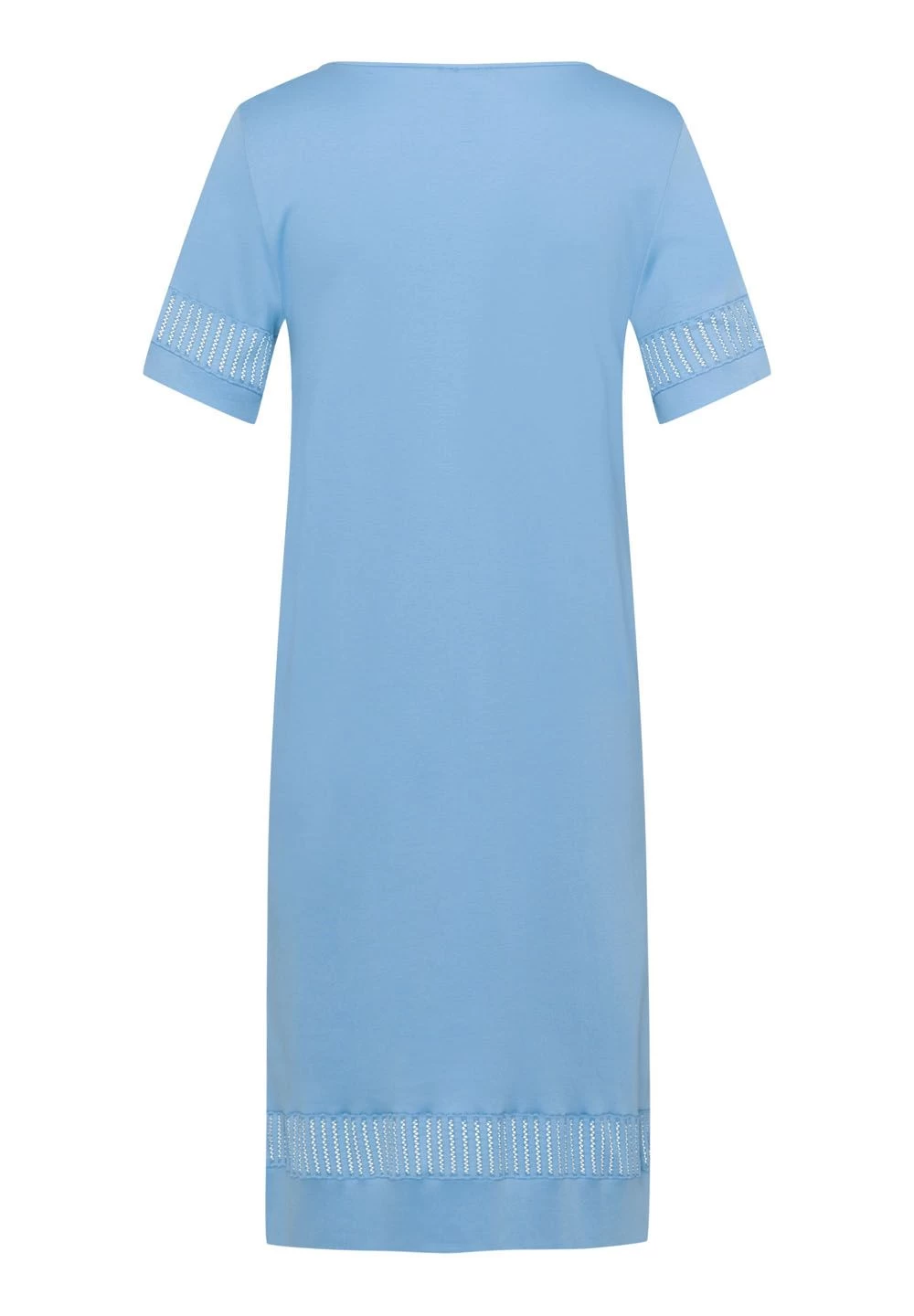 Hanro Gaia Short Sleeve 100cm Nightdress 076536 Bonnie Blue - Image 4