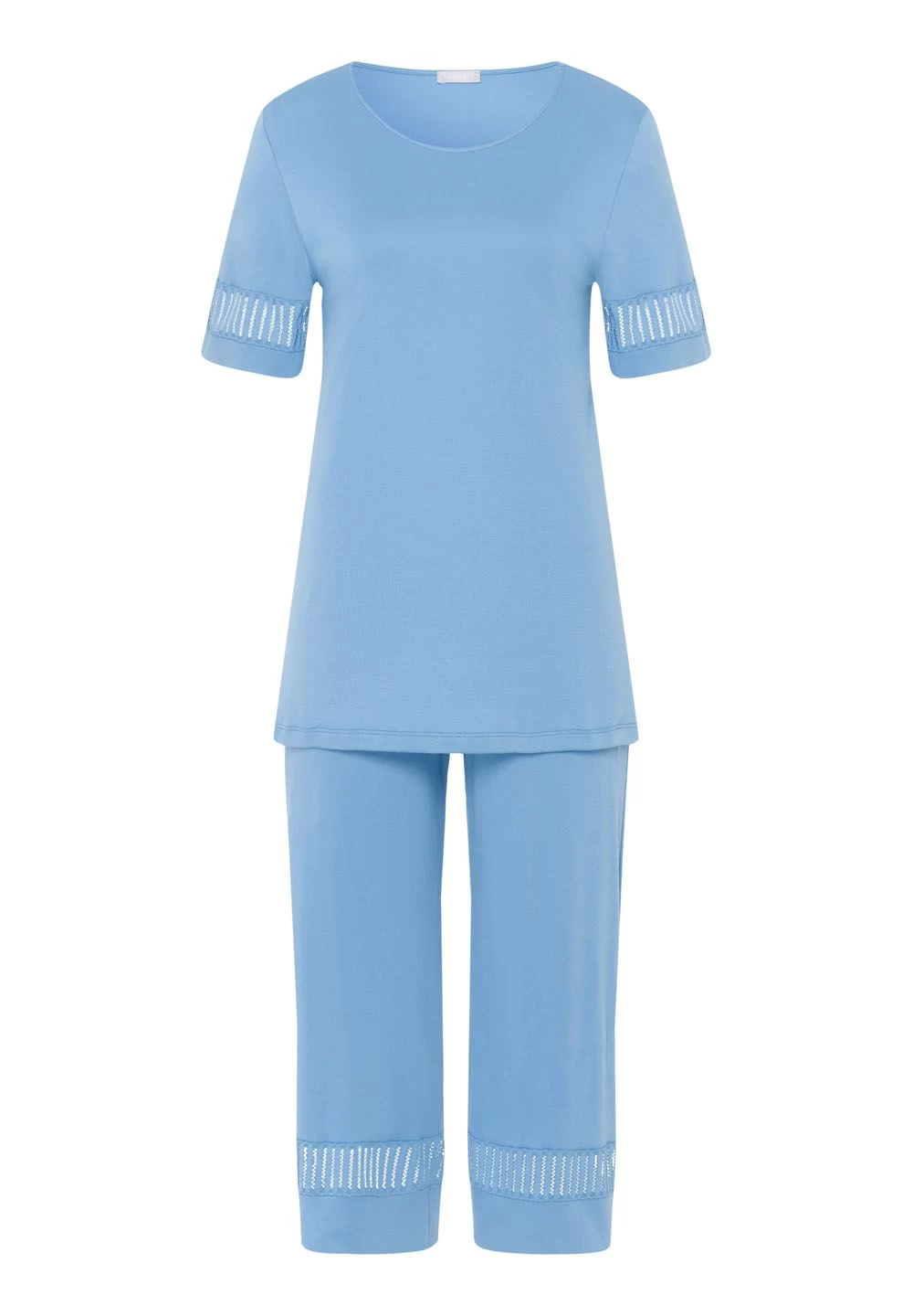 Hanro Gaia Short Sleeve Pyjamas 0776557 Bonnie Blue - Image 7