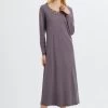 Hanro Hope Long Sleeve 130cm Nightdress 076925 Titanium