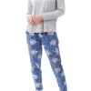 Givoni Tessa Ski Pyjama 9LZ71T Blue Floral With Grey Top