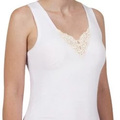 Baselayers Merino Wool Vest With Lace